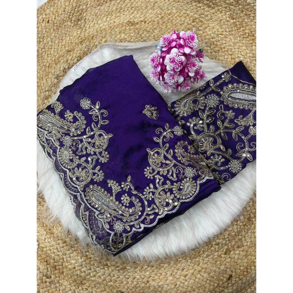 Pure Rangoli Silk with Coding 3 Mm C Pallu Embroidered Work and All Over Sarees Butta Work with Cut Work Border