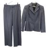 Made In Italy Wool Stripe Suit Setup I 42 Gray Women Used