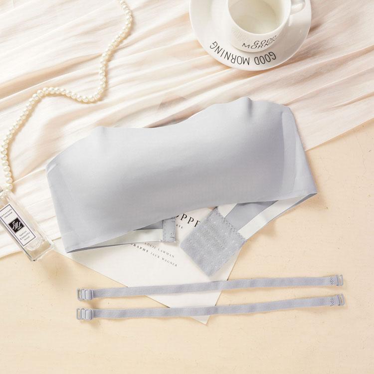 Бюстгальтер без бретелек, цельный, для женщин, собранный, бесшовный, невидимый, без стального кольца, бюстгальтер с облегающей грудью, летний, тонкий бюстгальтер