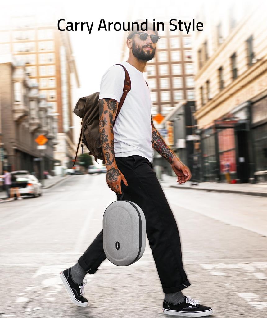 Жесткий чехол Syntech, совместимый с игрой Meta Quest Quest 2 VR, несовместим с Elite Strap 3S/3/Oculus Headset, серый,