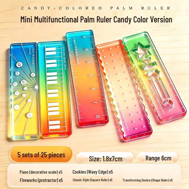 Многофункциональная чертежная линейка с шаблонами круга, квадрата, эллипса и многоугольника для студентов