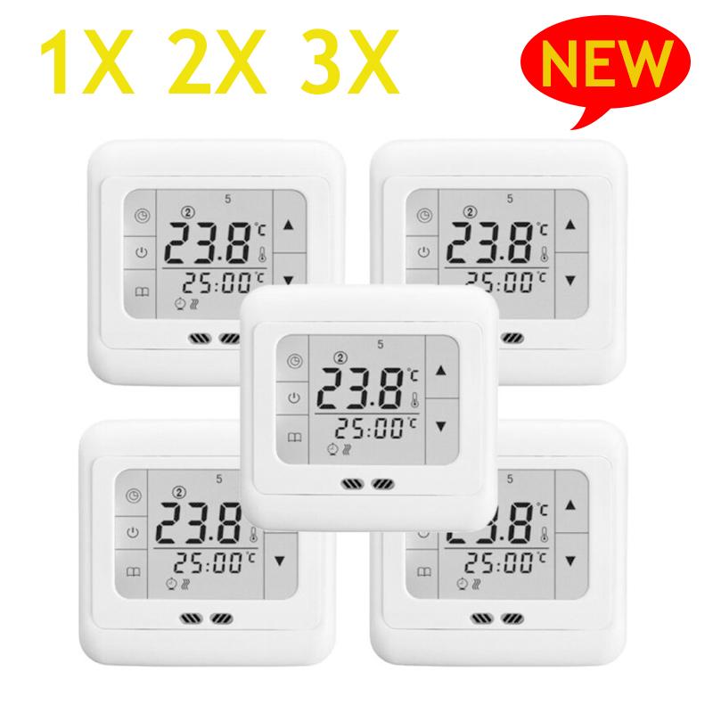 Touch Screen White Digital Thermostat Programmable Temperature Controller Heating Thermoregulator Intelligence