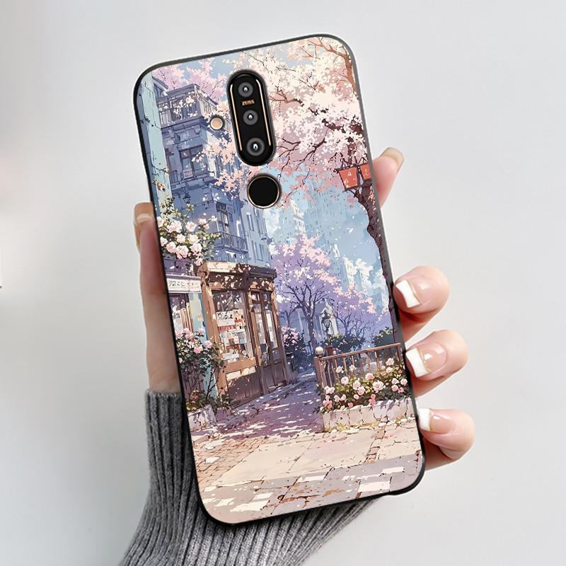 Casing For Nokia 8.1 Plus/Nokia X71 Aesthetic Luxury Cute Cool Boys Girls Soft silicone Phone Case Back Cover Black Matte Shell