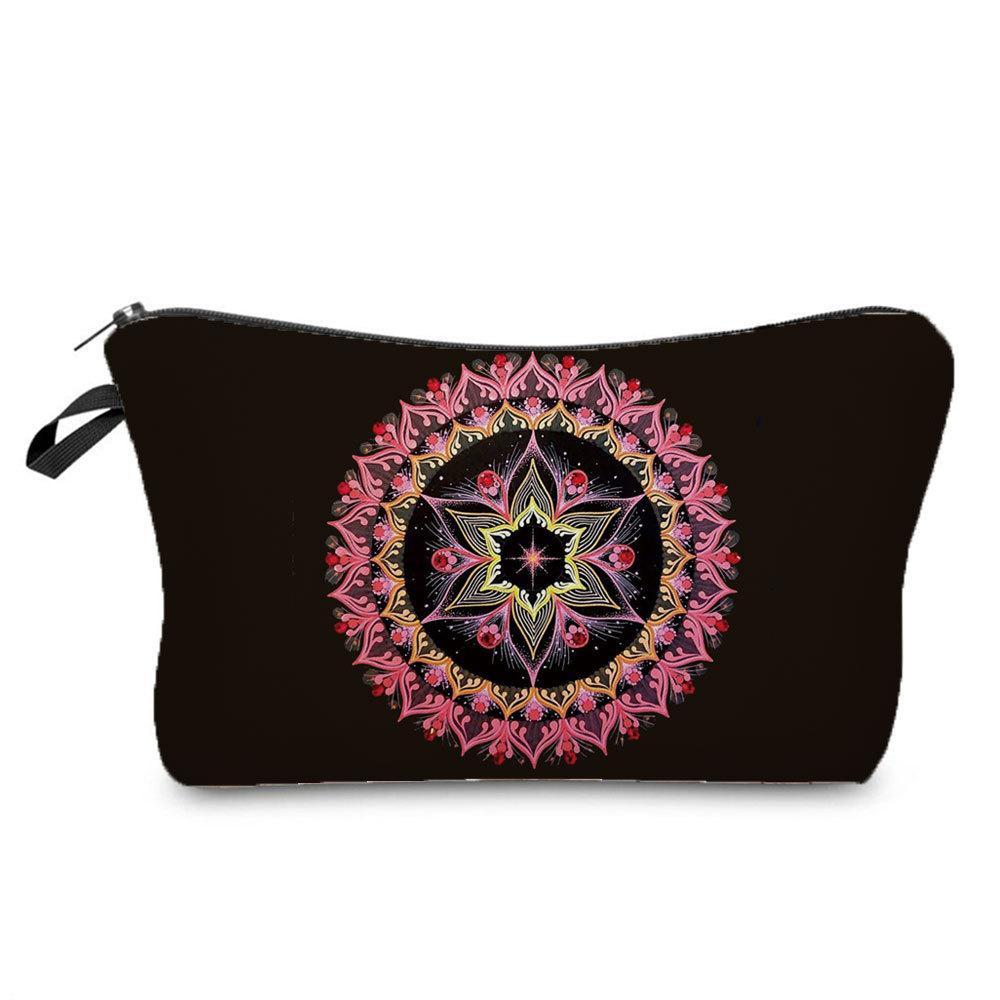 Женская косметичка с принтом цветка дурмана, органайзер для туалетных принадлежностей, дорожный футляр 6671