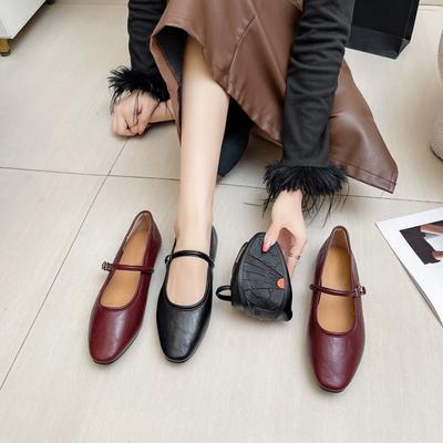 Французские туфли-лодочки на низком каблуке серебристые с квадратным носком женская обувь весна и осень 2025 новая летняя маленькая красная обувь