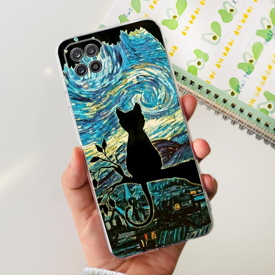 Чехол для Samsung Galaxy A12 F12 M12 Модный Расписной Чехол Прозрачные Силиконовые Чехлы для Телефона Для Samsung A12 M 12 Galaxy M12 Мягкие Fundas