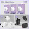 Зарядное устройство 20 Вт с цифровым дисплеем PD+USB | Быстрая зарядка QC 3.0 | Штекер EU/US/UK