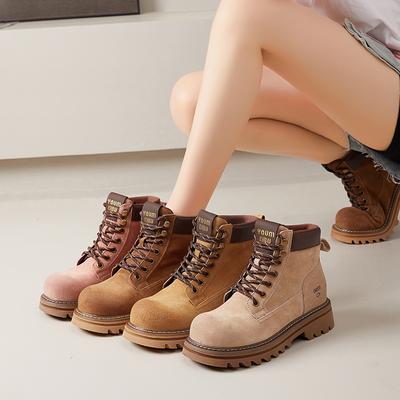 Новые ботинки, Женская обувь, Увеличивающая рост, Ретро, Повседневный спорт, Альпинизм, Нескользящая рабочая одежда, Короткие