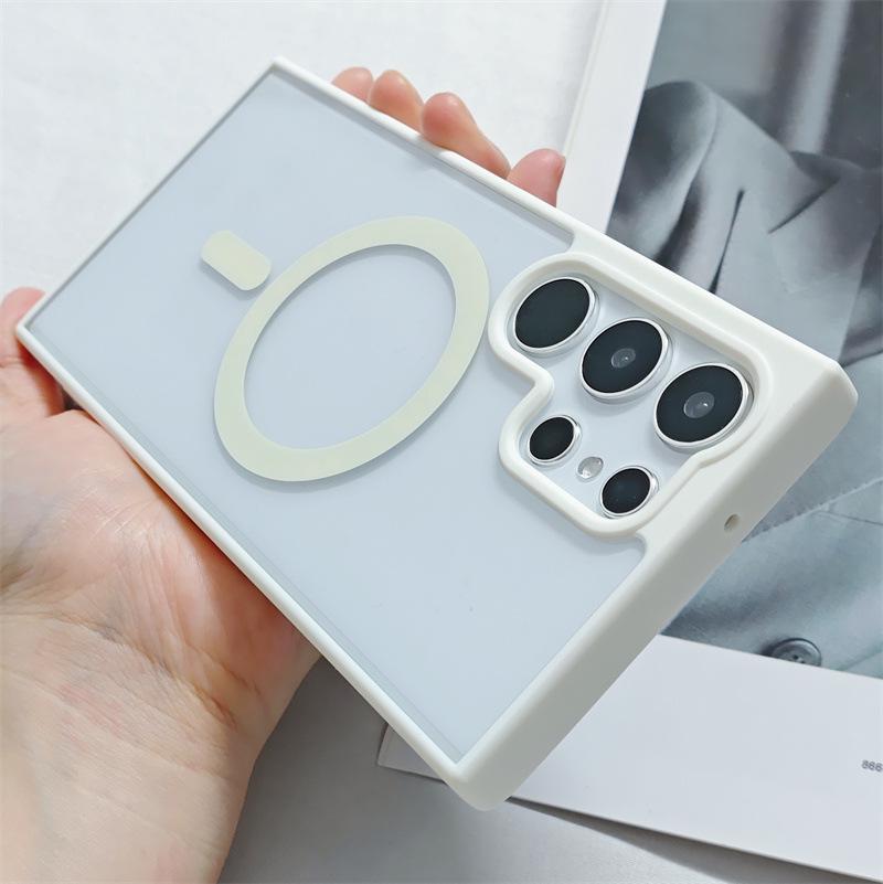 Магнитный прозрачный чехол для телефона для Samsung S25 Ultra/Edge и S23/22
