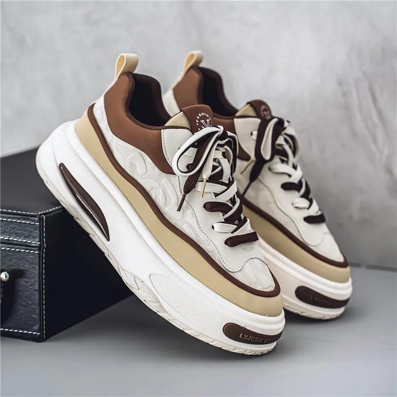 Модные повседневные кроссовки, лоферы, мужские кроссовки для скейтбординга, спорта и отдыха, мягкие и удобные, нескользящие, весна и осень, толстая подошва