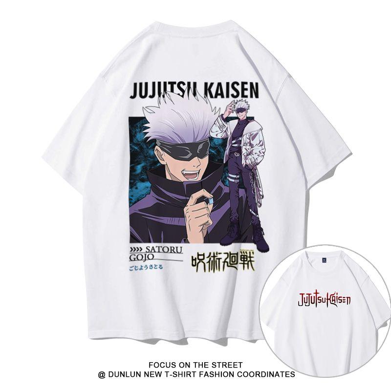 Футболка мужская с коротким рукавом Spell Return Battle Five Knotts Youren Анимационная одежда Летний хлопок Прилив