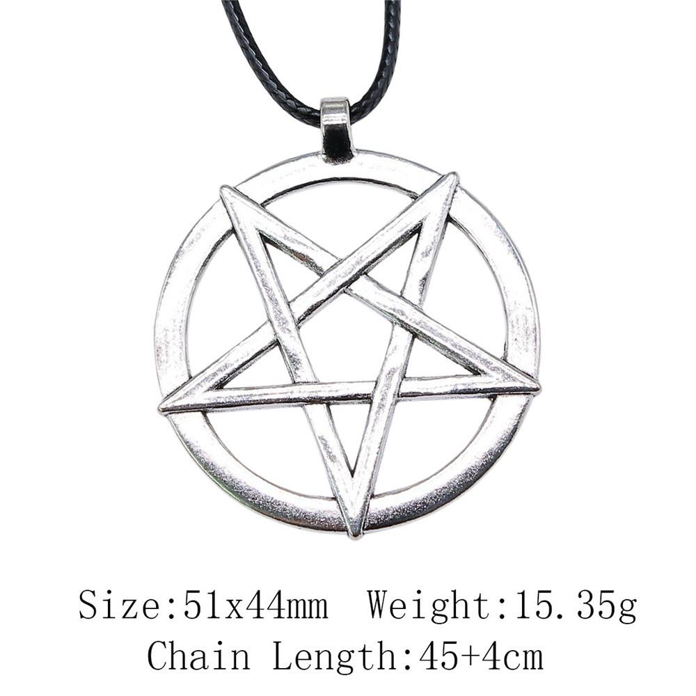 Birthday Gifts Choker Sun Moon Pentagram Necklace Leather Chain 45cm Art Supplies Neck Pendants
