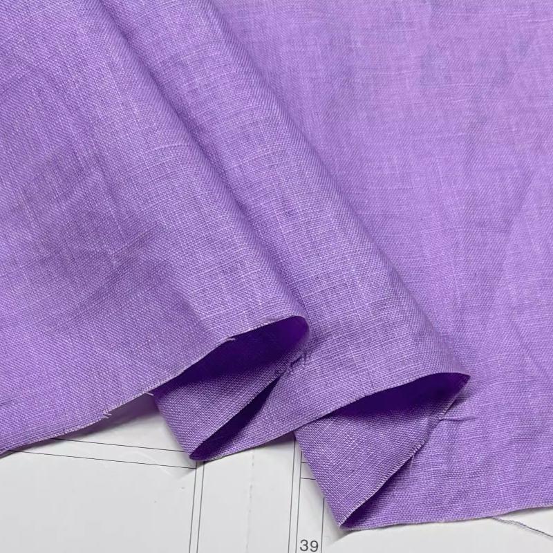 Чистая льняная ткань Стиранный лен Комфортная дышащая ткань для весны и лета DIY Платье Широкие брюки Легкая куртка Одежда