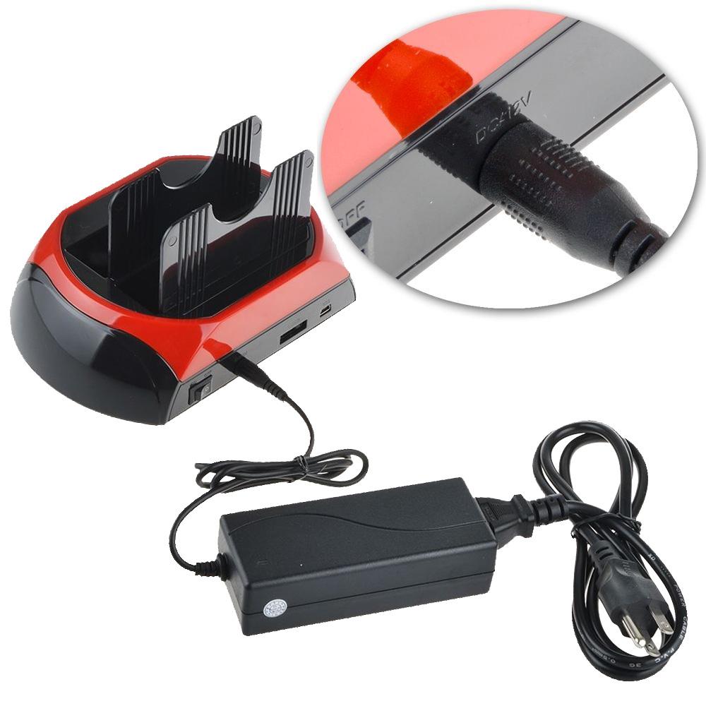 Док-станция для внешнего жесткого диска IDE/SATA на 2 отсека 2,5" 3,5" HDD UK SD-карта