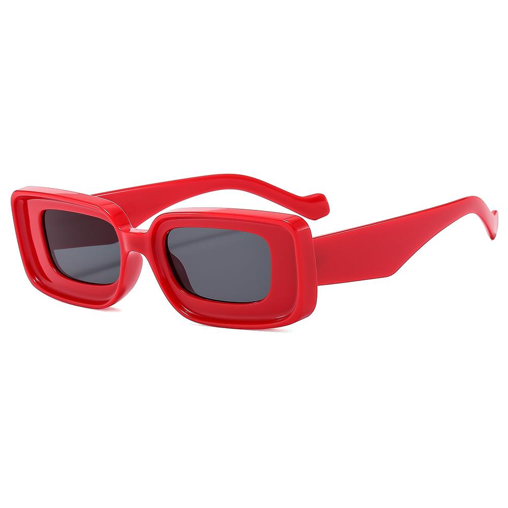 Internet celebrities ins fashion box sunglasses European and American modern catwalk sunglasses plain tide shot versatile glasses