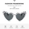 Beach Bling UV400 Heart Sunglasses Shades Party Glasses Pearls Sun Glasses