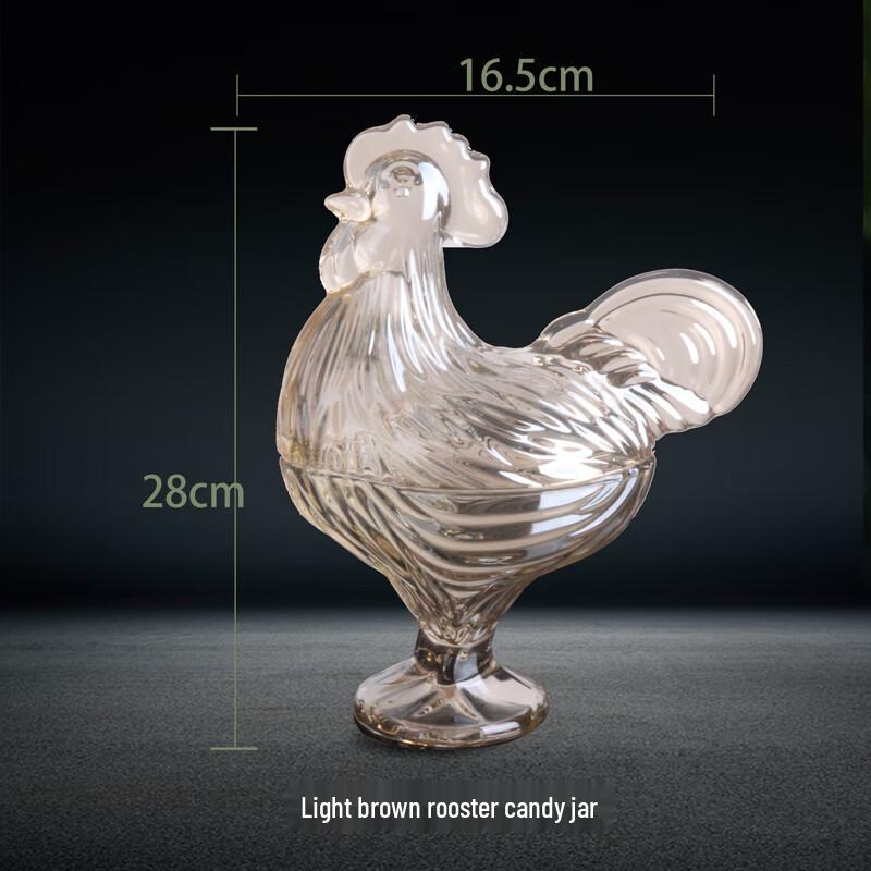 Fulevinci Стеклянная банка для конфет в европейском стиле в виде петуха