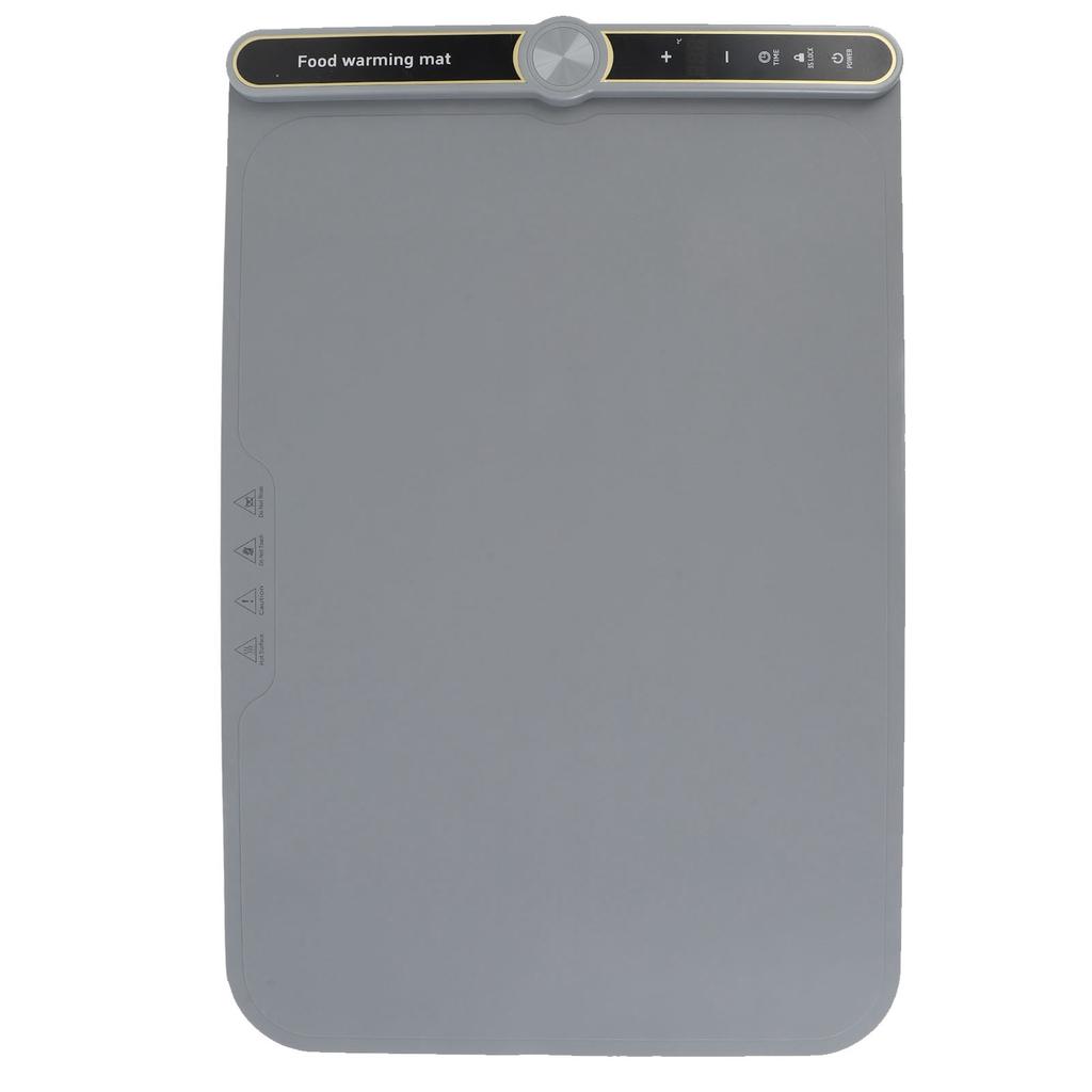 Warming Mat for Food 330W Full Surface Heat In 8s 9 Temperature Settings 6 Hours Time Child Lock Sil
