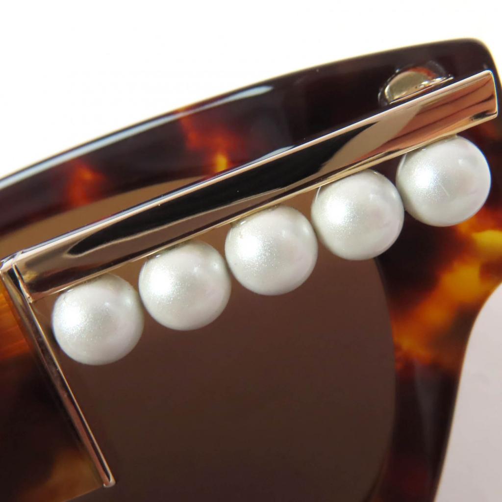 Excellent TASAKI EYEVAN sunglasses balance signature sunglasses With pearl Z0504 Used