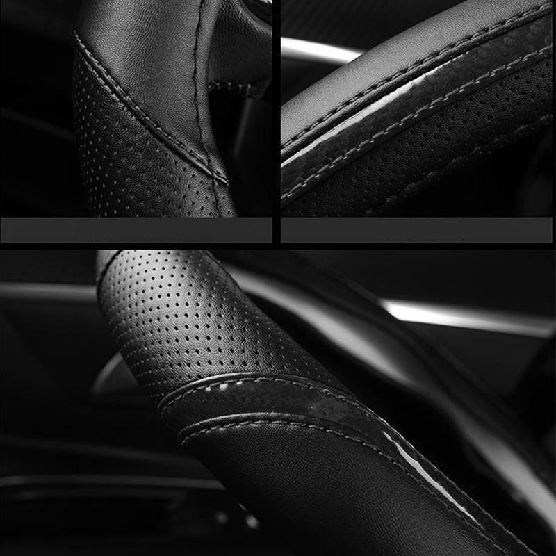 For Peugeot 3008 GT 208 GT Line 308 408 508 4008 5008 2017 2018 Leather Steering Wheel Cover Protector Trim