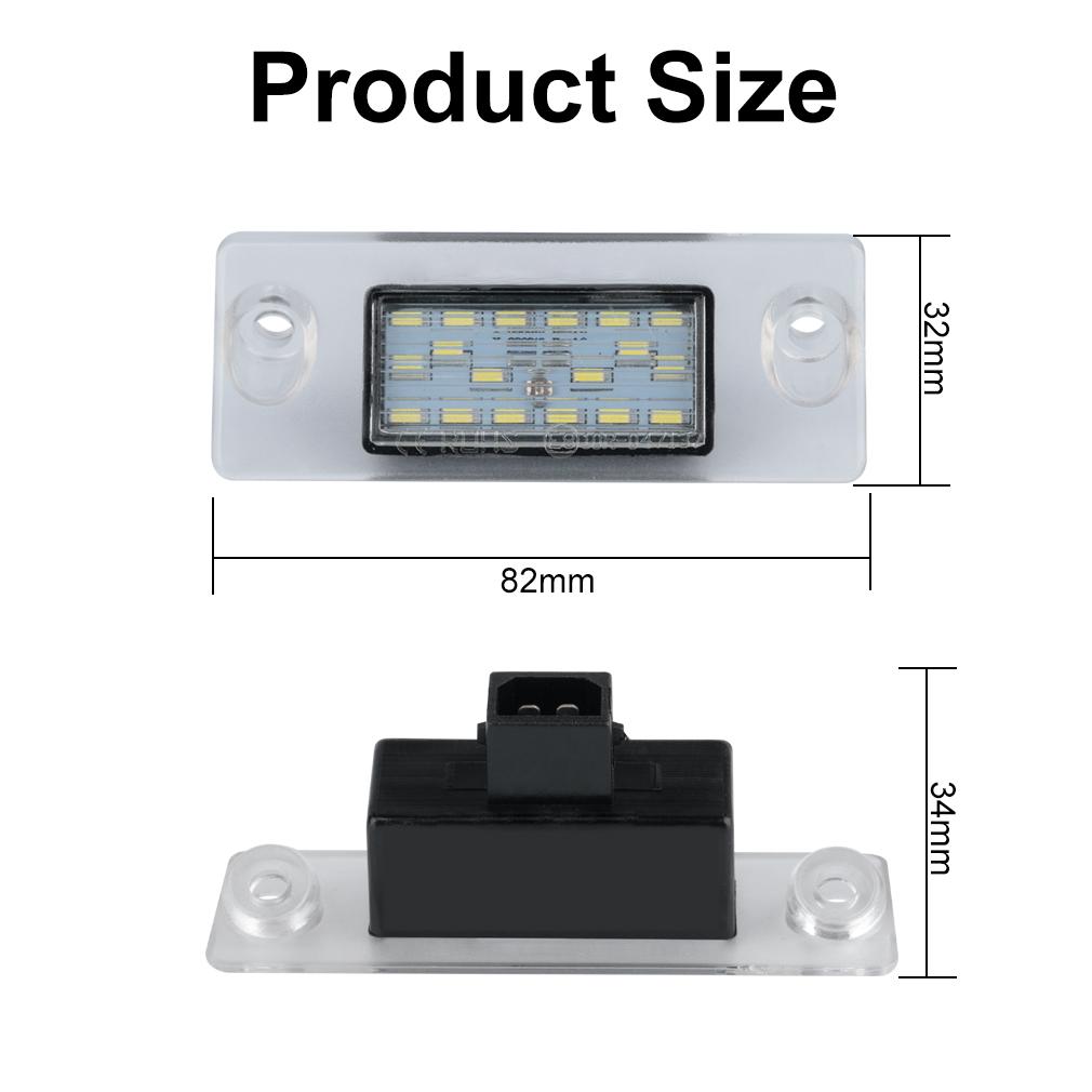 2Pcs 18SMD LED License Plate Lights For A3 8L A4 B5 95-01 S5 B5 S3/Sportback 97-03 A4/S4 Avant 95-99 Auto Number Plate Lamp 8D9943021