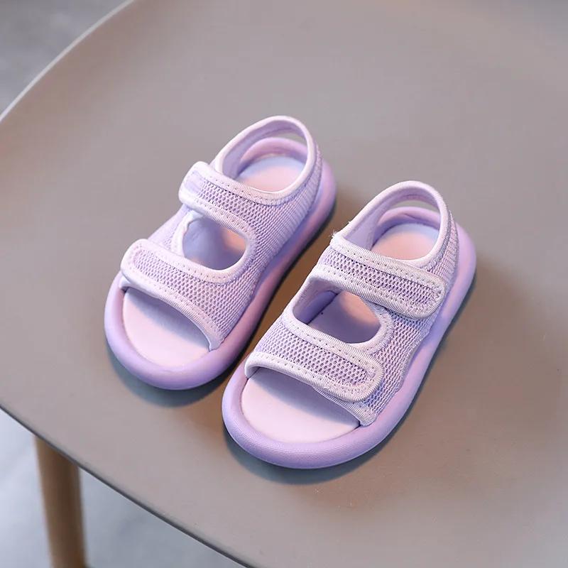Candy Color Childrens Sandals Summer Baby Toddler Canvas Sandals Non-slip Boy Girl Sport Kids Sandals Beach Shoe 1-12 Yrs G03274