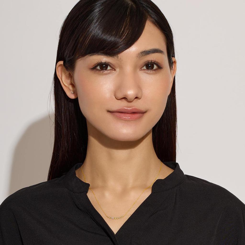 Lala Christie Women's Diamond 0.3ct Smile Line Necklace in 18K Gold (lp51-0019-yg)