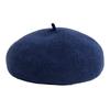 Nakota Pokopoko Летний Однотонный Свободный Темно-синий Берет, Берет, Женский, Весна/Лето, Прохладный, Цвет, Повседневный, Натуральный, Простой, Размер,