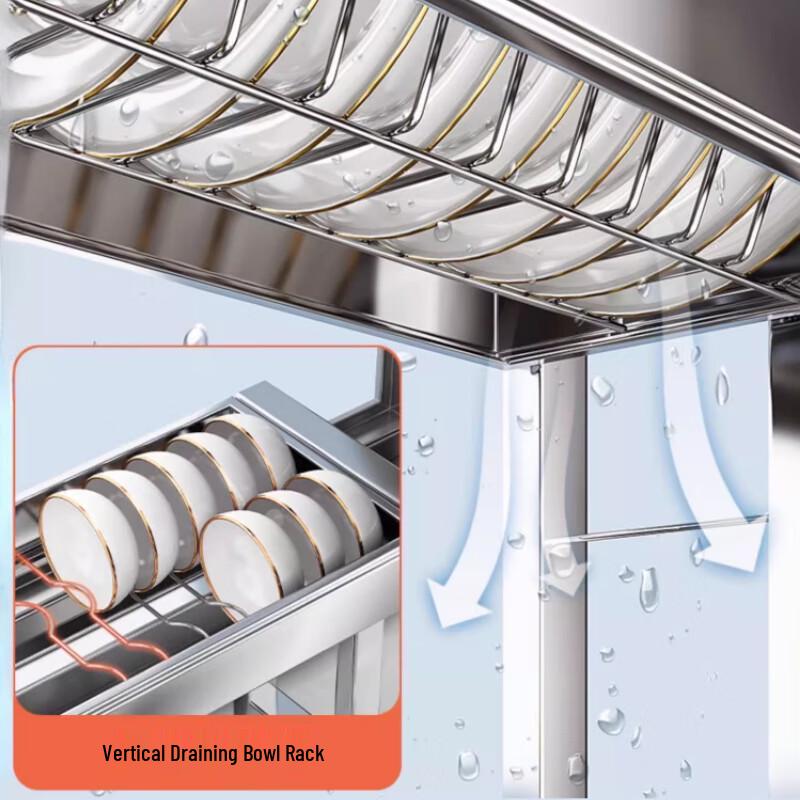 Расширяемая двухъярусная сушилка для посуды на кухонную раковину