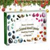 24 Day Stone Advent Calendar Rock Mineral Crystal Collection 24 Grid Christmas Countdown Calendar Educational Gift for Kids