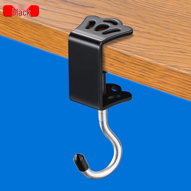 Прикроватный студенческий стол Крючки-короны - Двойные и одинарные крючки без сверления для школьных сумок, розовый и черный