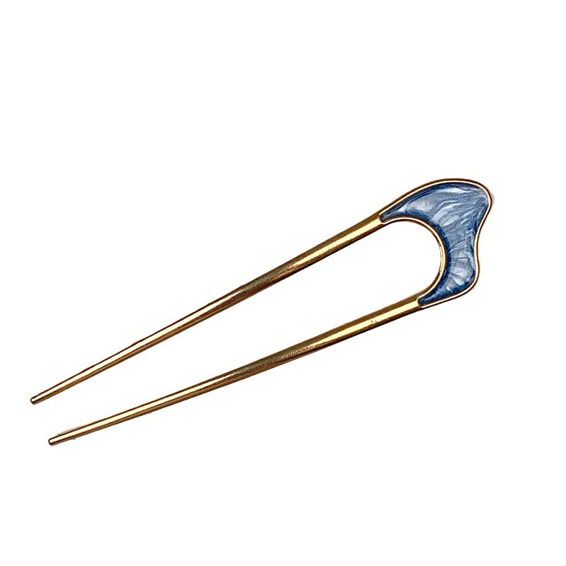 1 шт. Женские металлические заколки для волос Модная заколка Простая вилка-палочка U-образной формы