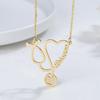 Custom Name Necklaces Stainless Steel Jewelry Personalized Gold Tone Stethoscope Pendant Women Nameplate Necklaces Doctor Giveaway GiftTrendy