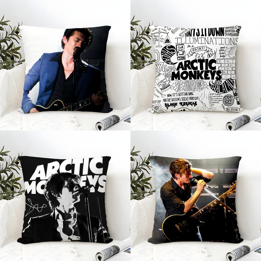 AArctic Monkeys Band Cushion Cover Eco Linen Pillow Case DoubleSided Print Breathable Durable Zipper Home Decor Gift