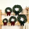 Realistic Artificial Green Pine Wreath Green Christmas Door Wreath  Outdoor Front Door