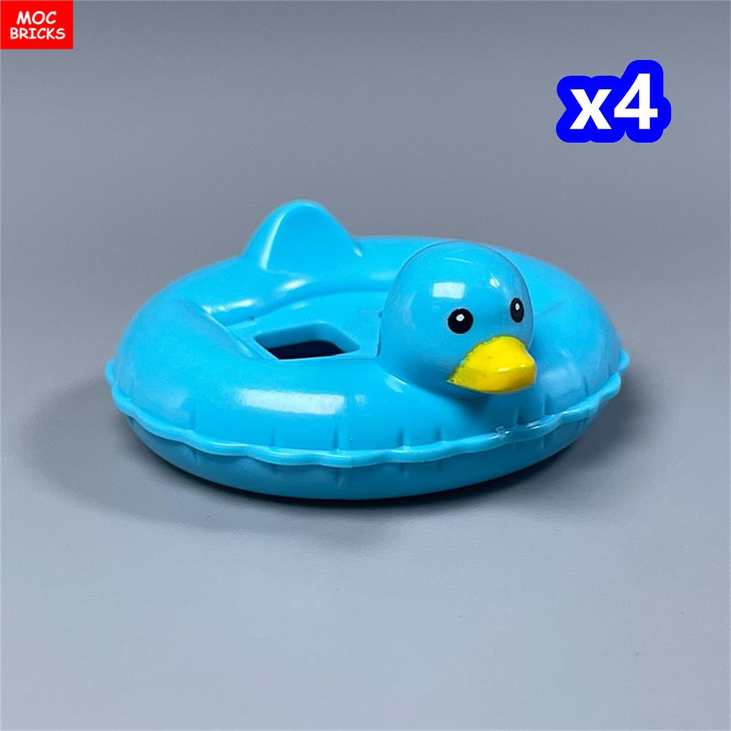 non-toxic MOC Bricks Animal Duck Swan River Lake Farm Scene View Accessories DIY Building Blocks Toys for Children Gifts