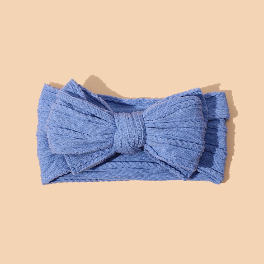 Европейская и американская детская двухслойная повязка на голову с бантом - Мягкий нейлон, защита родничка младенца