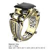 Кольцо унисекс, винтажное, готическое, роскошное, блестящие стразы, гальваническое украшение, подарки для мужчин и женщин, кубический цирконий
