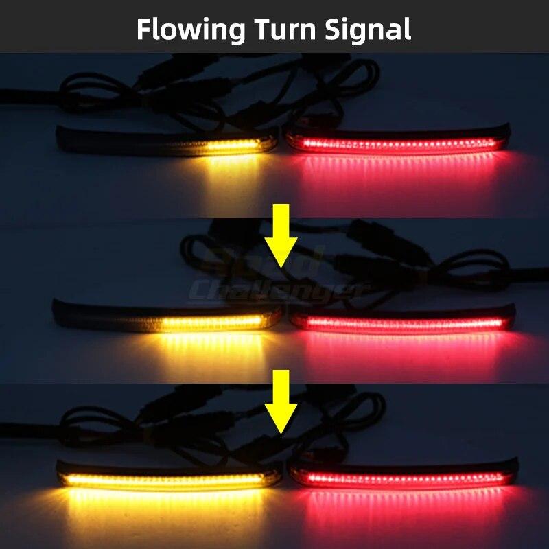 Светодиодный седельный светильник для мотоцикла, тормозной поток, указатель поворота, акцентный светильник для Harley CVO Touring Electra Road Glide Ultra Limited 2014-Up