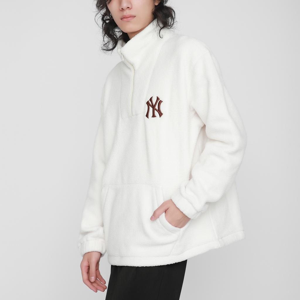 New MLB New York Yankees Sweatshirt Unisex Cream 3AMTF5216-50CRS