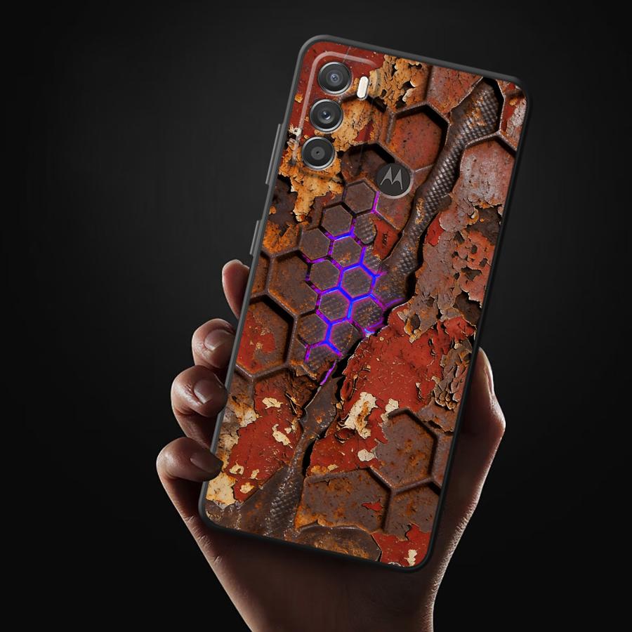 Чехол для Motorola Moto G60s Edge 20 Pro 30 Lite G52 G71 G53 G30 G51 G73 G50 G22 Edge40 G32 Чехол для телефона Нержавеющая сталь Углеродное волокно