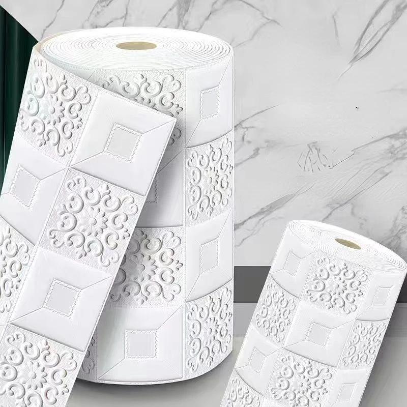 70x1000cm 3D Brick Wall Stickers DIY Decor Self-Adhesive Wallpaper For Kids Room Bedroom Kitchen Home Wall Decor