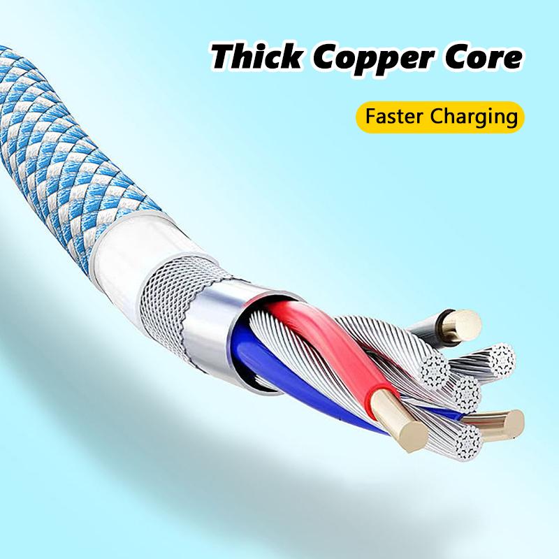 VAORLO Вращение на 180°, зарядный кабель Type-C, Super Chager, USB к Type-C, вращение с двумя портами для Xiaomi Huawei, нейлоновая линия Super Charge