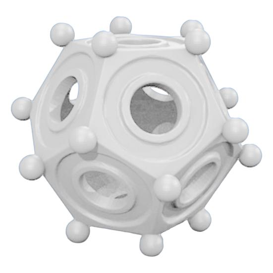 Ancient Roman Dodecahedron Ornament 3D Printed Hollow Dodecahedron Historical Decoration Collectible Gifts for Him History Lovers