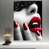 Полный 5D Diy Алмазная картина Красные губы Вышивка Крестом Домашний декор Ручной подарок Подарок