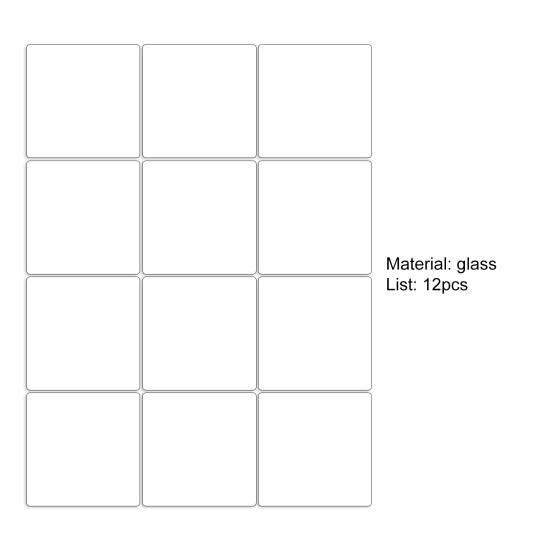 12 шт. настенных зеркальных плиток, квадратных, липких, небьющихся, самоклеящихся, съемных, настенных, стеклянных, для ежедневного использования, в полный рост