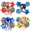 6Pcs Cartoon Hedgehog Balloons Sonic Theme Birthday Party Decoration Balloons For Boys Children Baby Bath Toys