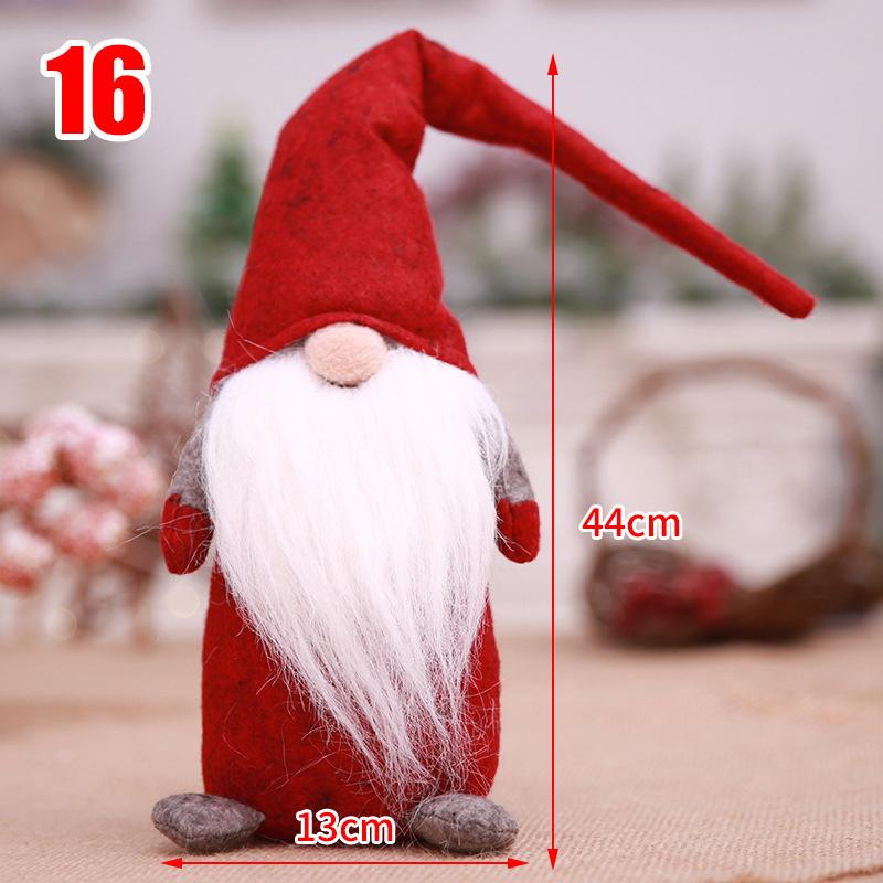 34 Styles Knitted Fabric Swedish Tomte Dwarf Rudolph Gnomes Dwarf Santa Claus Faceless Plush Doll