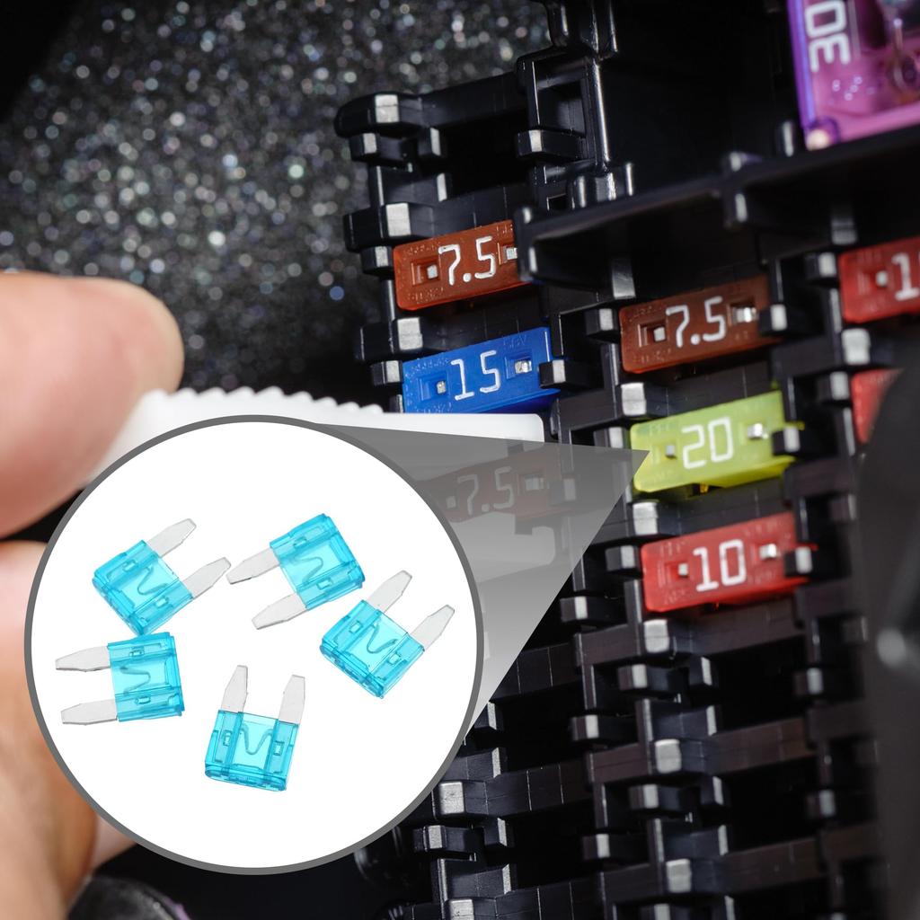 Partuto Set of 5 Mini 15AMP APM/ATM Universal Car Fuse Style Fuse Short
