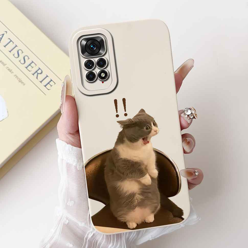 Cute Girl Cover For Xiaomi Redmi Note 11 Pro 4G Casing Soft Silicone Fundas Case For Redmi Note 11 Note11 Pro Cover Coque